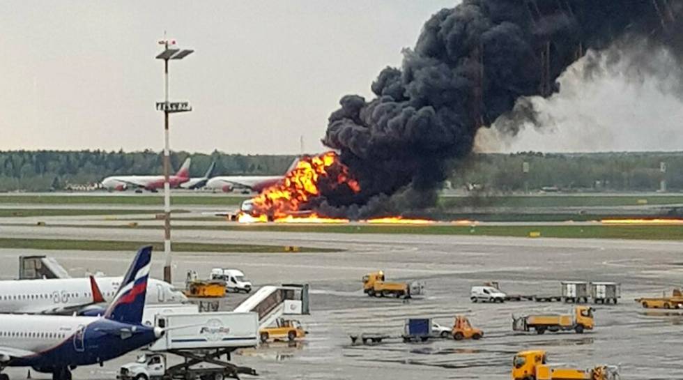 incendio vuelo Aeroflot