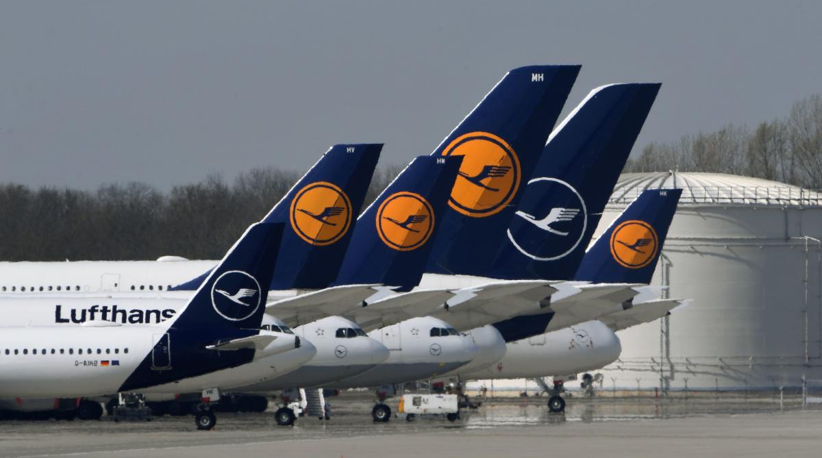 colas de aviones de Lufthansa