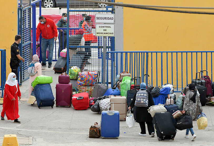 maletas en un aeropuerto de Rabat
